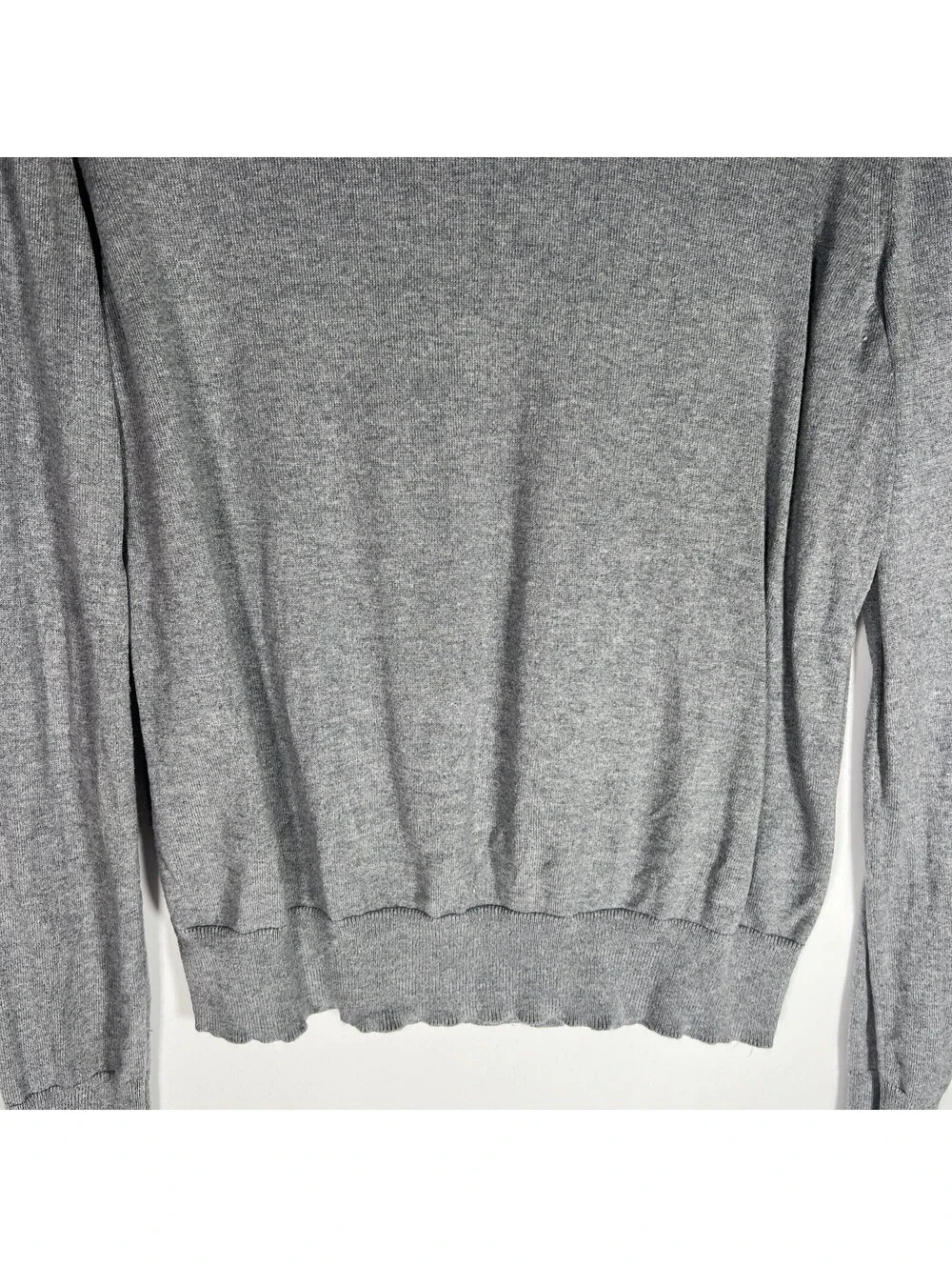 Banana Republic Crew-Neck Silk Cotton Cashmere Pullover Grey -Men's S